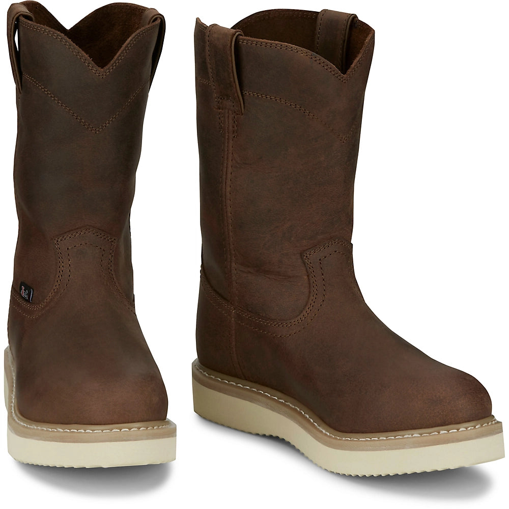 Justin wedge work boots online