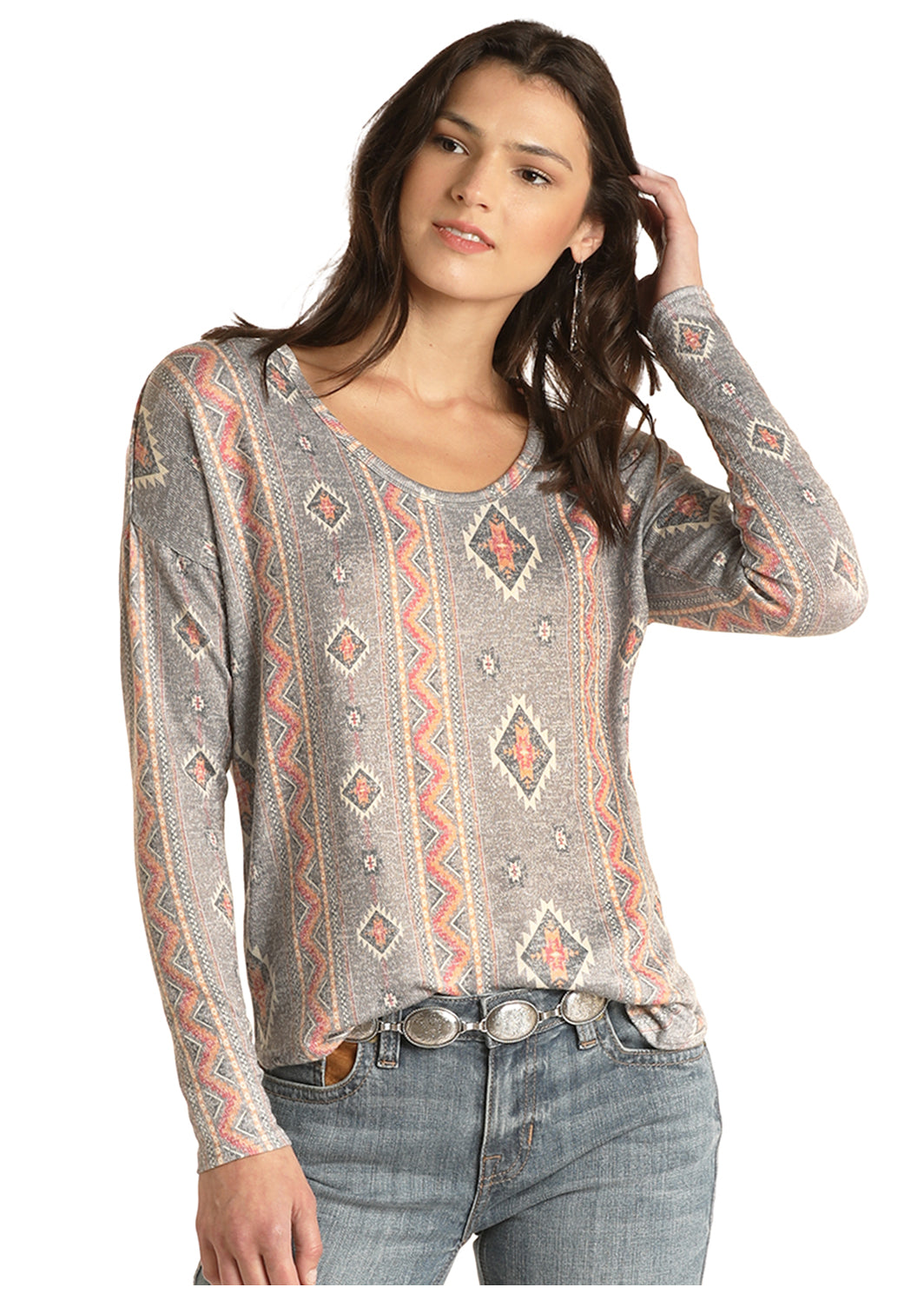 Panhandle Slim® Women's Aztec Print Long Sleeve Sweater – Solano's Boot &  Western Wear