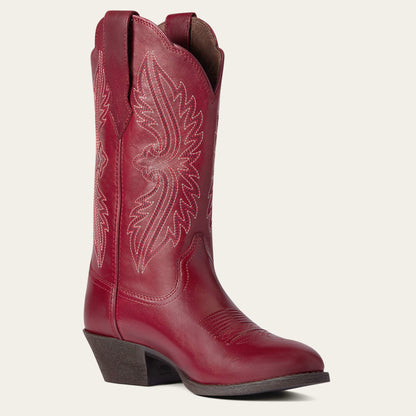 Ariat® Women's Heritage R Toe StretchFit Rosy Red Cowgirl Boots