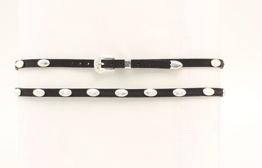 Double S® Oval Silver Concho Leather Hatband