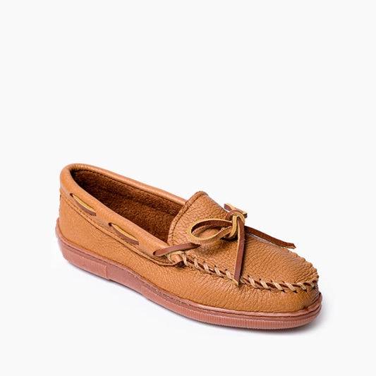 Women's Minnetonka Moosehide Classic Natural Moccasin