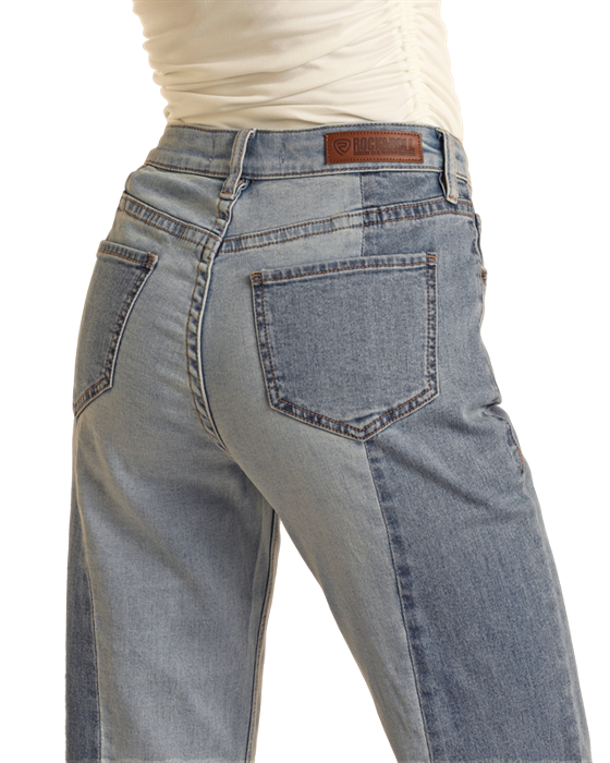 Women's Style & Co Two-Tone Classic Curved-Leg Denim Jeans Size 8 -  Walmart.com