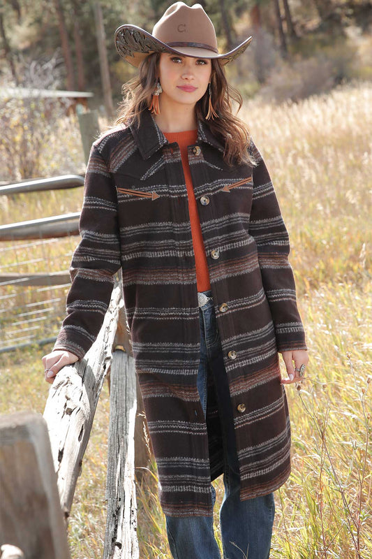 Cruel Girl® Women's Southwest Brown Sweater Duster