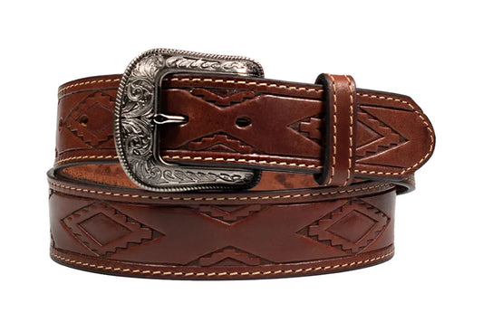 Heritage Leathers® Southwest Embossed Full Grain Leather Western Belt