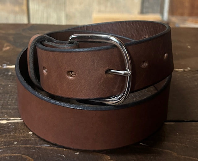 P&B Harness® Men's Handcrafted Water Buffalo Plain Leather Belt