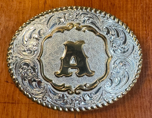 Crumrine Letter A Metal Buckle