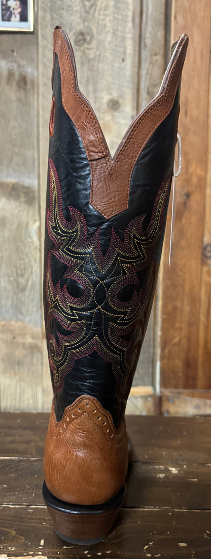 Hondo® Walnut Spanish Shoulder Full Grain Leather Buckaroo Tall Top Cowboy Boots