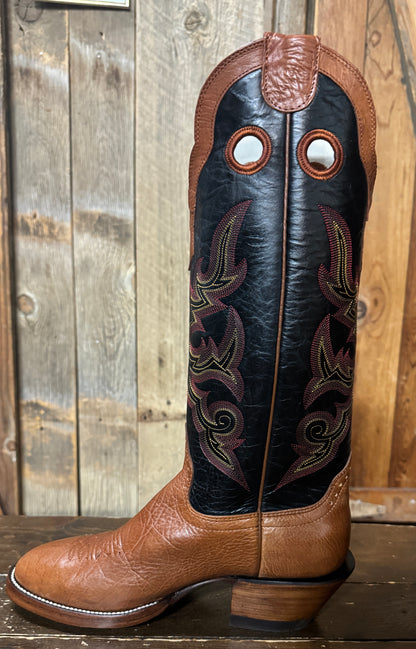 Hondo® Walnut Spanish Shoulder Full Grain Leather Buckaroo Tall Top Cowboy Boots