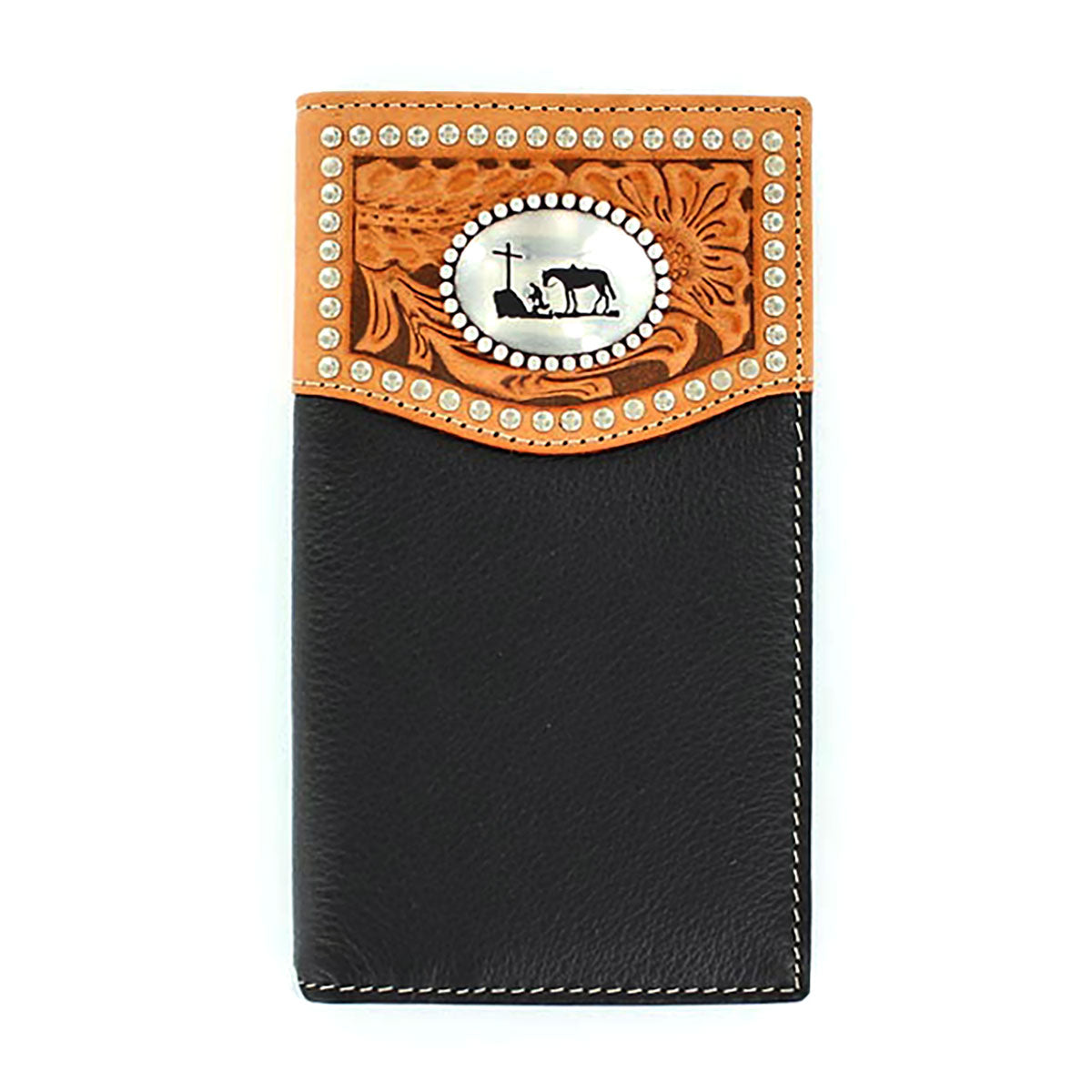 Nocona® Men's Cowboy Prayer Concho Leather Rodeo Wallet