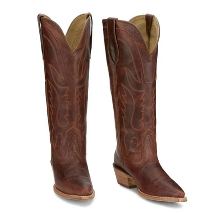 Tony Lama® Women's Cognac Jess 15" Tall Cowgirl Boots