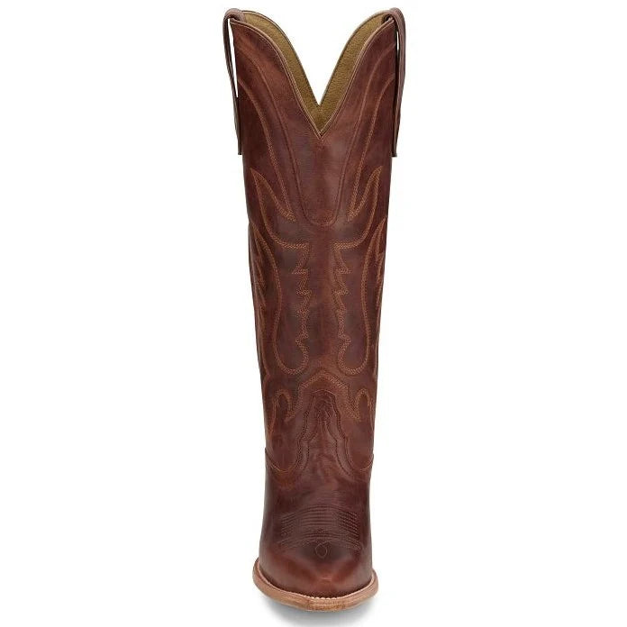 Tony Lama® Women's Cognac Jess 15" Tall Cowgirl Boots