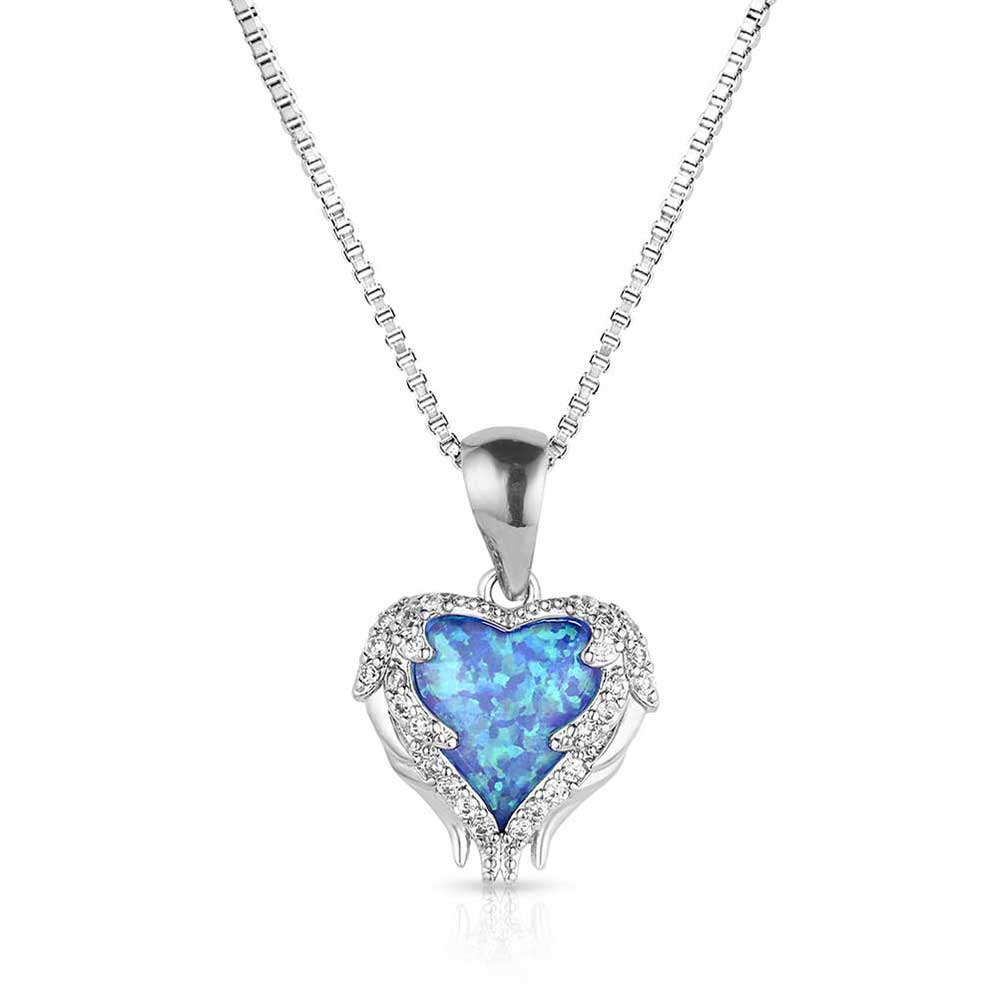 Montana Silversmiths® Heart's Flame Opal Necklace