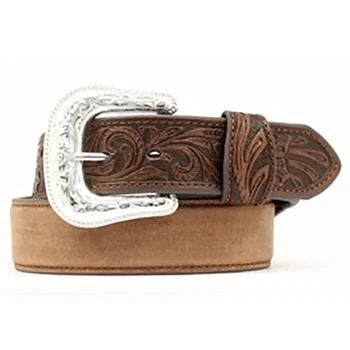 Nocona® Men's Distressed Brown Tooled Leather Western Belt – Solano's ...