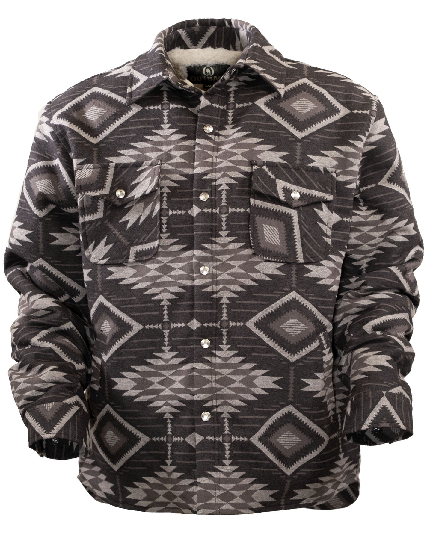 Outback® Men's Ronan Black Southwest Pattern Berber Lined Jacket