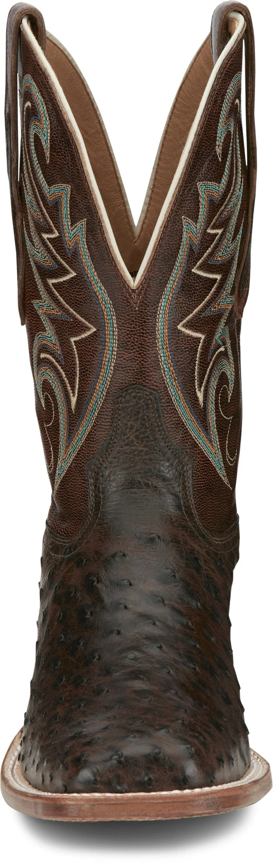 Tony Lama® Men's Dark Brown Full Quill Ostrich Exotic Cowboy Boots