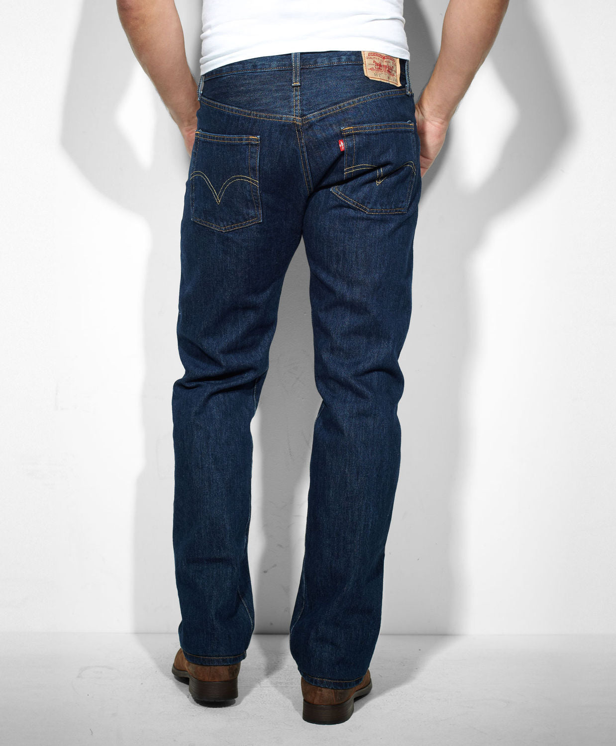 Levis® 501 Jeans Mens Straight Leg Original Fit Pants Dark Wash Blue Denim  