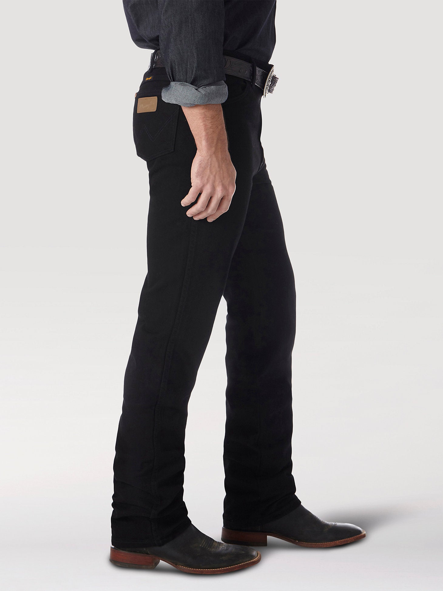 Men's Wrangler Original Cowboy Cut Heavyweight Denim Jeans SHADOW BLACK  32