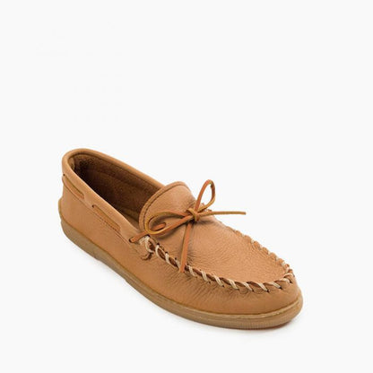 Minnetonka® Men's Classic Hard Sole Moosehide Leather Moccasins