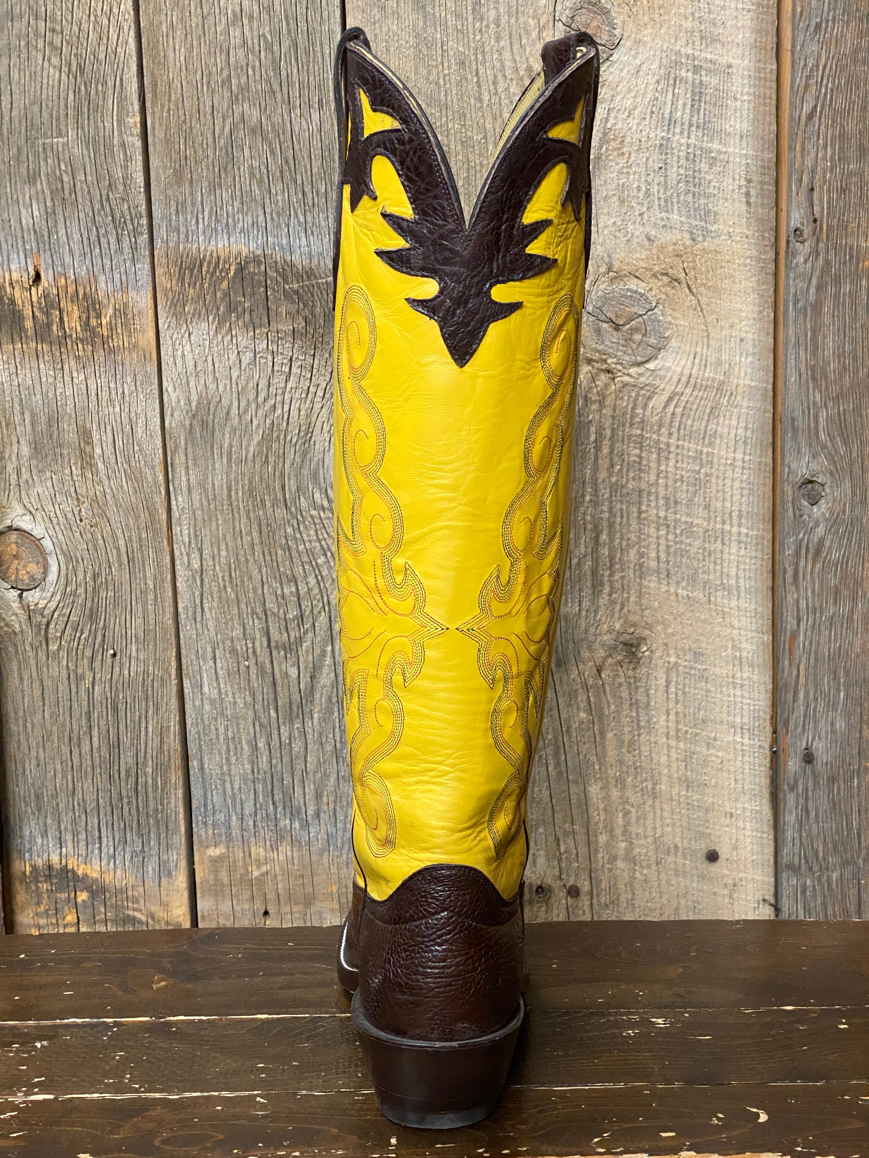 Black and yellow cowboy boots hotsell