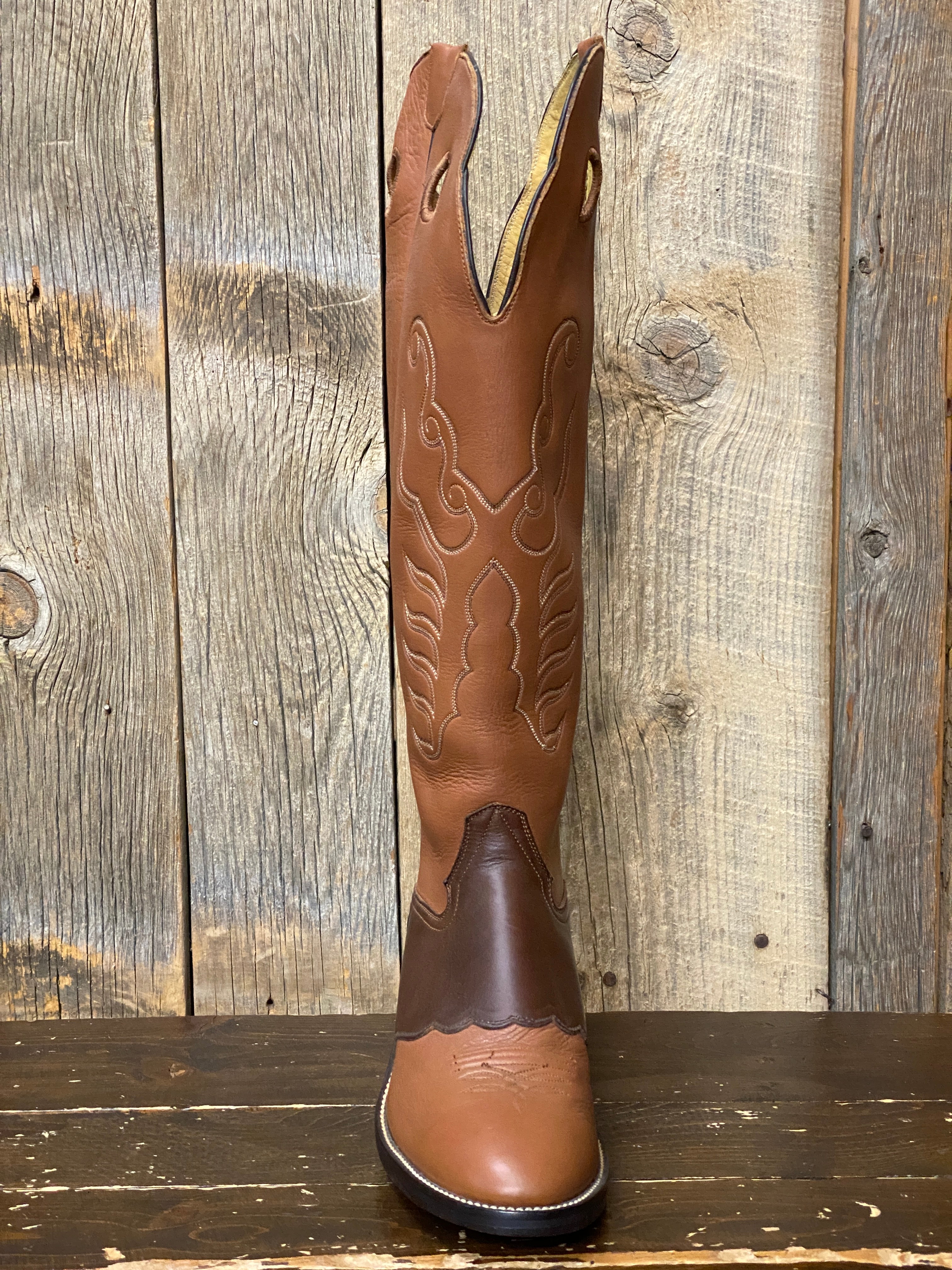 Full grain leather cowboy boots hotsell