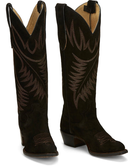 Justin Women's Clara 15 inch Western Boot Brown, Size 6