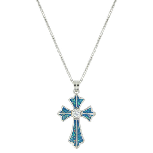 Montana Silversmiths® River of Lights Pond of Faith Cross Necklace
